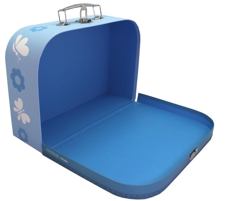 Produktbild: Tr&ouml;tsch Kinderkoffer Pittiplatsch Wanne gro&szlig;,Pappkoffer, Koffer aus Pappe, Geschenk Verpackung, Gutschein Verpackung,Spielkoffer, Metallgriff und Metallhenkel, Reisekoffer Kinder