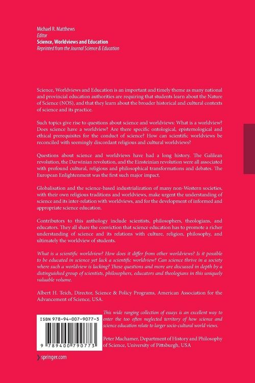 Produktbild: Science, Worldviews and Education