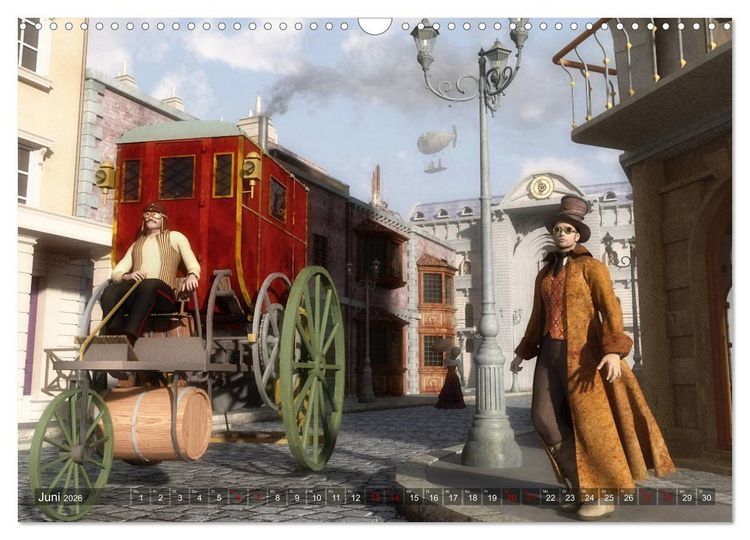 Produktbild: Steampunk Tr&auml;ume (Wandkalender 2026 DIN A3 quer), CALVENDO Monatskalender