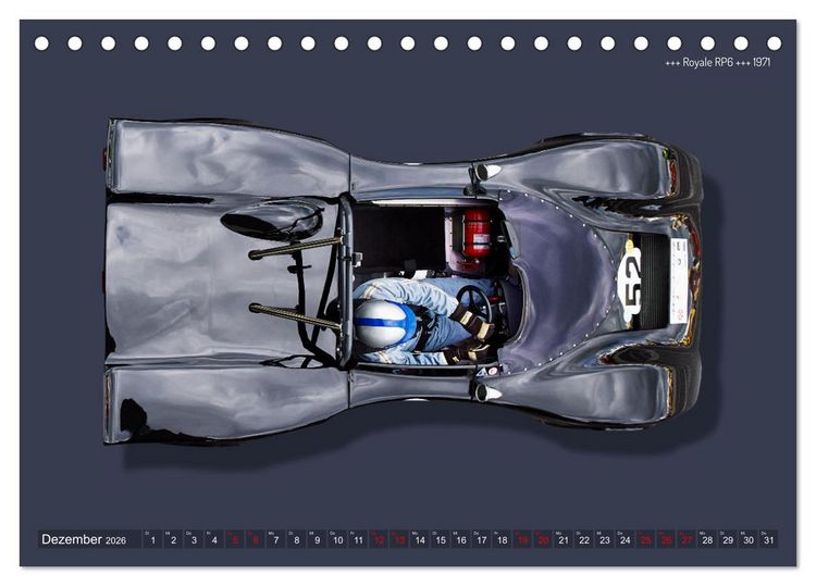 Produktbild: Legenden des Rennsports Historic Sports Cars 1960-1975 (Tischkalender 2026 DIN A5 quer), CALVENDO Monatskalender