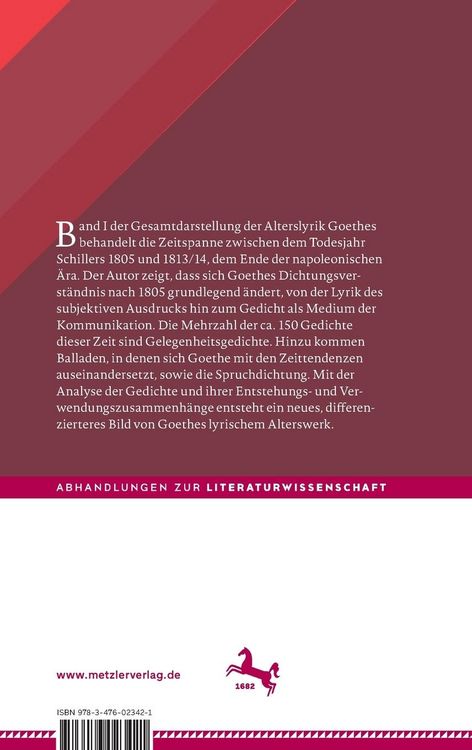 Produktbild: Goethes sp&auml;te Lyrik