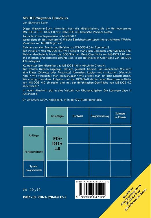 Produktbild: MS-DOS-Wegweiser Grundkurs