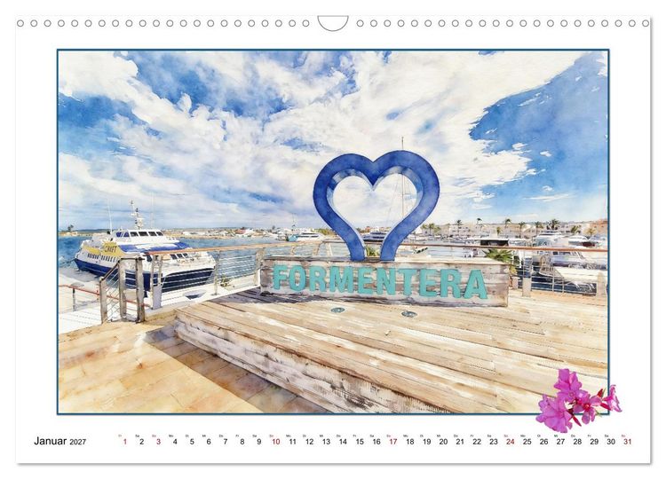 Produktbild: Karibisches Flair auf Formentera (Wandkalender 2027 DIN A3 quer), CALVENDO Monatskalender