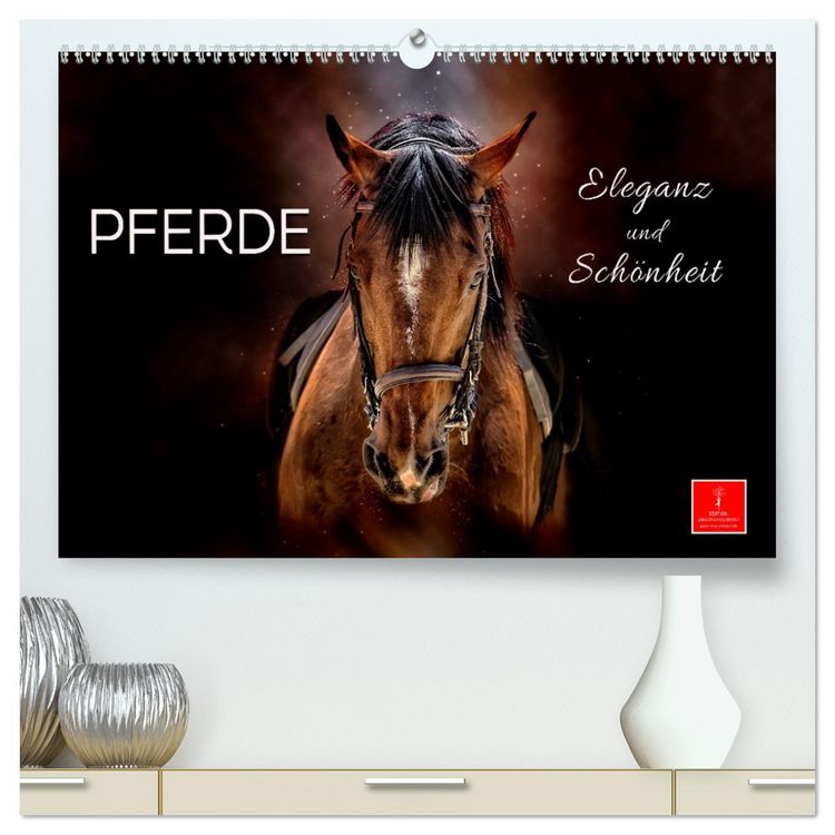Produktbild: Eleganz und Sch&ouml;nheit - Pferde (hochwertiger Premium Wandkalender 2026 DIN A2 quer), Kunstdruck in Hochglanz