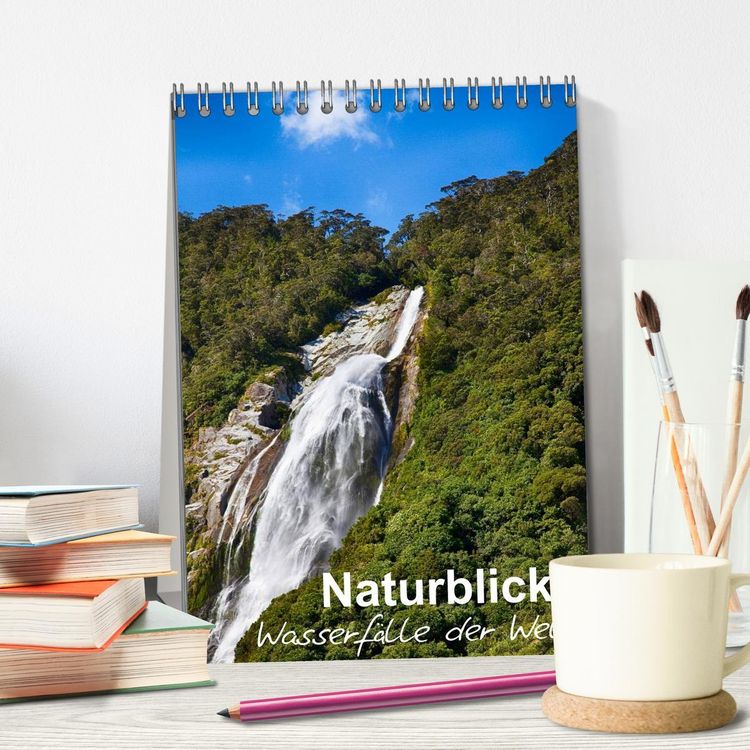 Produktbild: Naturblicke - Wasserf&auml;lle der Welt (Tischkalender 2026 DIN A5 hoch), CALVENDO Monatskalender
