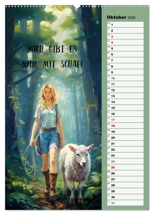 Produktbild: Sch&auml;ferspr&uuml;che (hochwertiger Premium Wandkalender 2026 DIN A2 hoch), Kunstdruck in Hochglanz