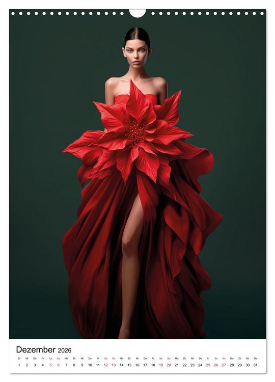 Produktbild: Floral Couture (Wandkalender 2026 DIN A3 hoch), CALVENDO Monatskalender