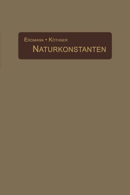Produktbild: Naturkonstanten in alphabetischer Anordnung