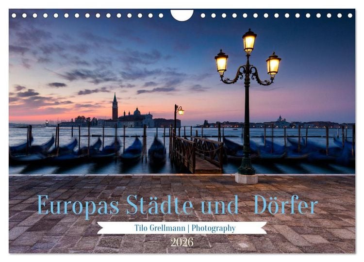 Produktbild: Europas St&auml;dte und D&ouml;rfer (Wandkalender 2026 DIN A4 quer), CALVENDO Monatskalender