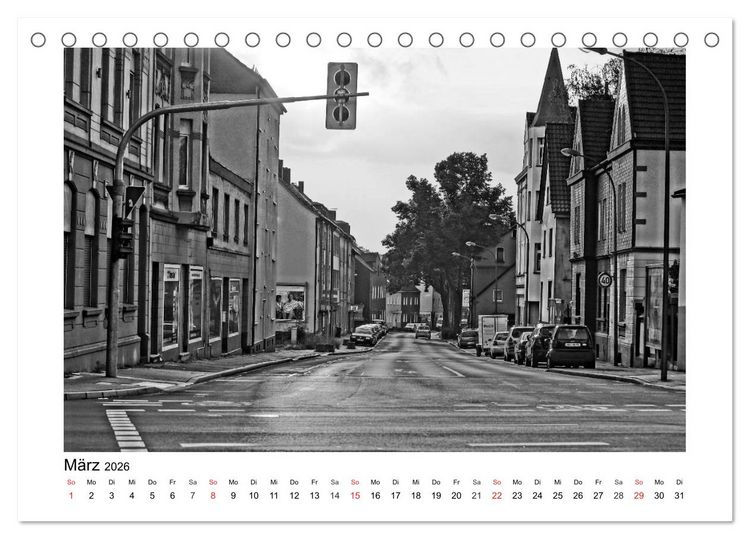 Produktbild: Bochum Black and White (Tischkalender 2026 DIN A5 quer), CALVENDO Monatskalender