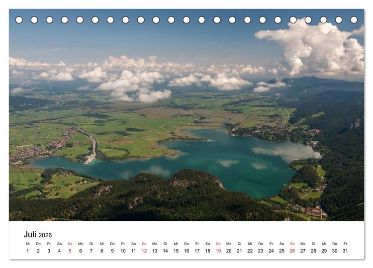 Produktbild: Berge und Seen rund um die Zugspitze (Tischkalender 2026 DIN A5 quer), CALVENDO Monatskalender
