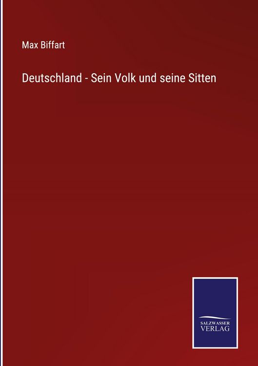 Produktbild: Deutschland - Sein Volk und seine Sitten