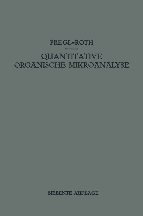 Produktbild: Quantitative Organische Mikroanalyse