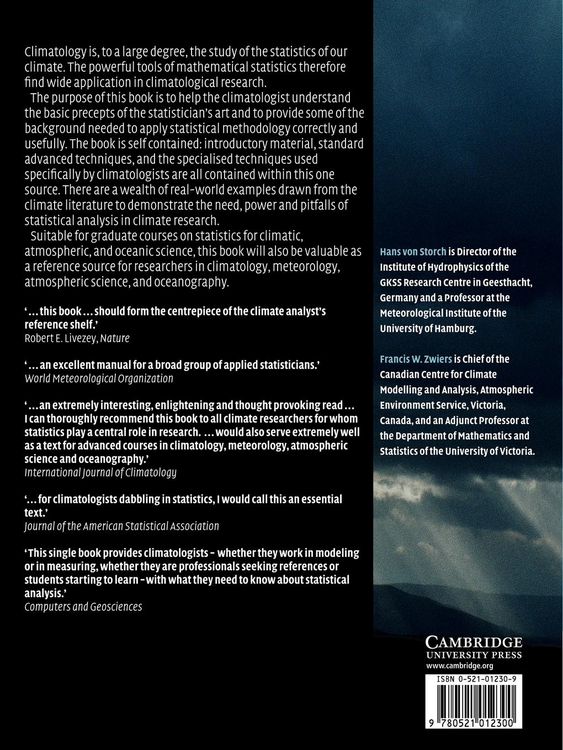 Produktbild: Statistical Analysis in Climate Research