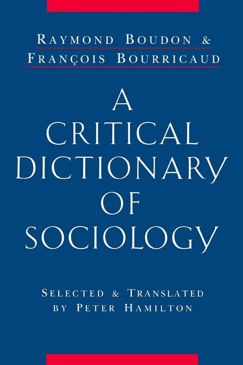 Produktbild: A Critical Dictionary of Sociology