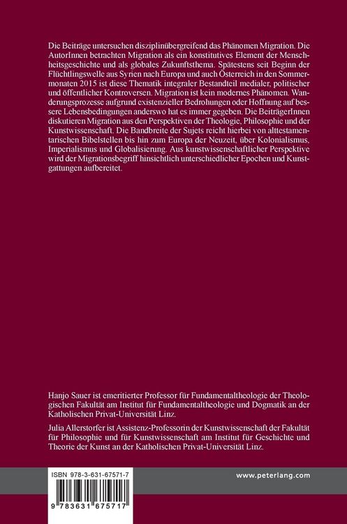 Produktbild: Migration in Theologie und Kunst