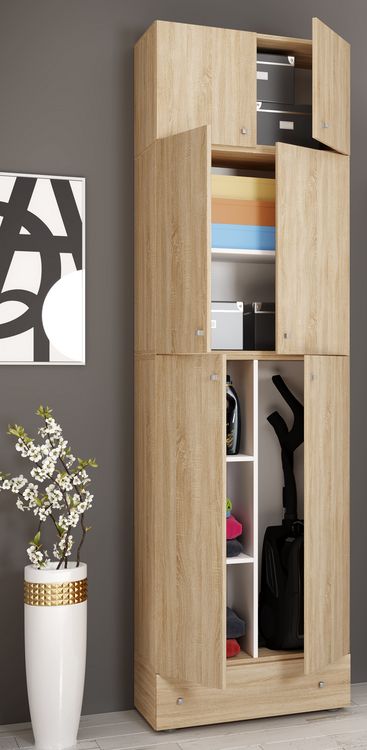 Produktbild: Holz Besenschrank Staubsauger Putzschrank Lona SA