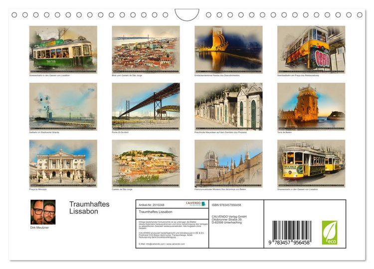 Produktbild: Traumhaftes Lissabon (Wandkalender 2026 DIN A4 quer), CALVENDO Monatskalender
