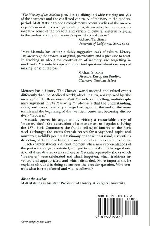 Produktbild: The Memory of the Modern