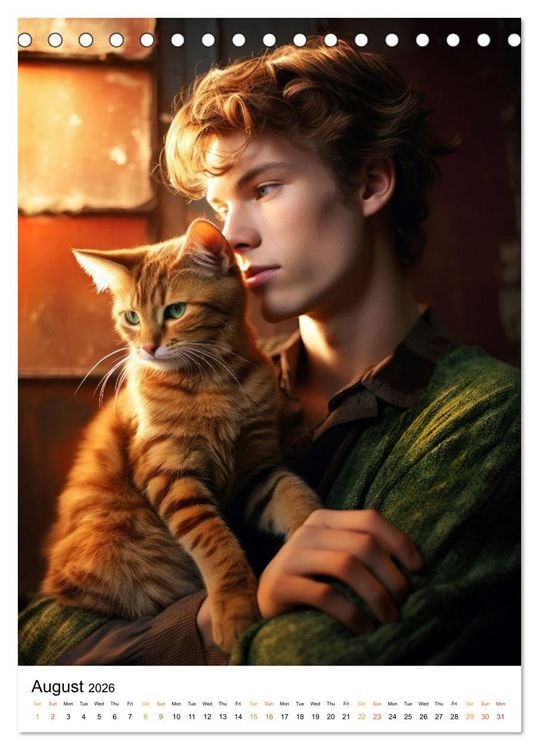 Produktbild: Purrrfect Companions (Desk Calendar 2026 DIN A5 portrait), CALVENDO 12 Month DeskCalendar