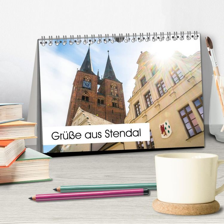 Produktbild: Gr&uuml;&szlig;e aus Stendal: Kalender 2026 (Tischkalender 2026 DIN A5 quer), CALVENDO Monatskalender