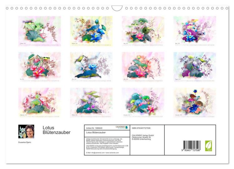Produktbild: Lotus Bl&uuml;tenzauber (Wandkalender 2026 DIN A3 quer), CALVENDO Monatskalender