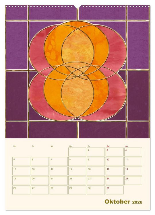 Produktbild: Art Deco Planer (Wandkalender 2026 DIN A2 hoch), CALVENDO Monatskalender