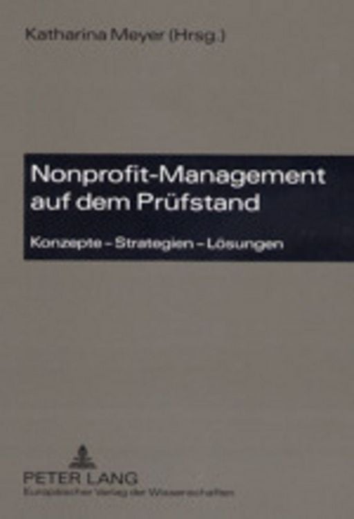 Produktbild: Nonprofit-Management auf dem Pr&uuml;fstand