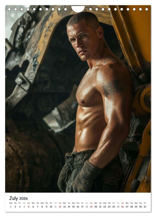 Produktbild: Hot Builders - Hard at Work (Wall Calendar 2026 DIN A4 portrait), CALVENDO 12 Month Wall Calendar