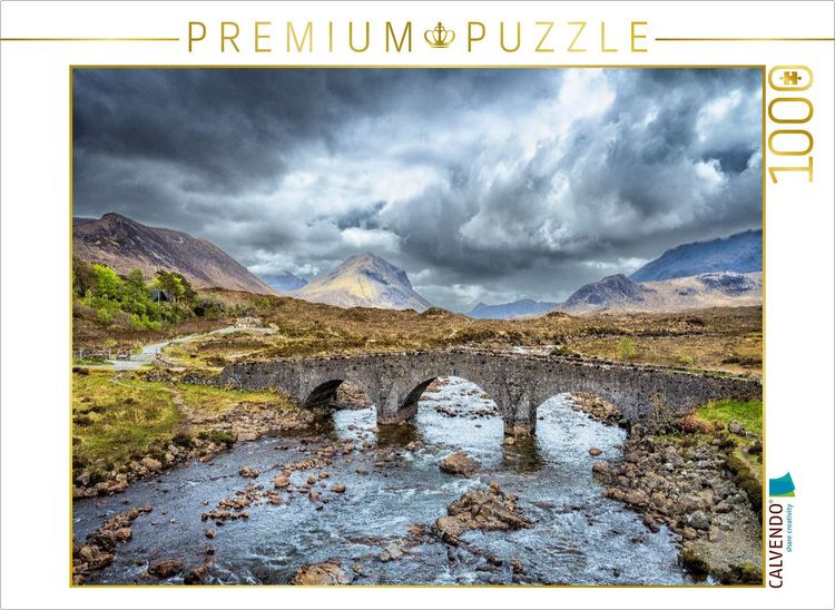 Produktbild: CALVENDO Puzzle Sligachan Old Bridge | 1000 Teile Lege-Gr&ouml;&szlig;e 64x48cm Foto-Puzzle f&uuml;r gl&uuml;ckliche Stunden