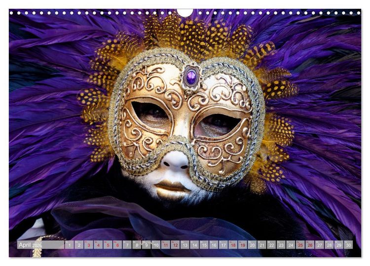 Produktbild: neunziggrad I photoart: venezia carnevale (Wandkalender 2026 DIN A3 quer), CALVENDO Monatskalender