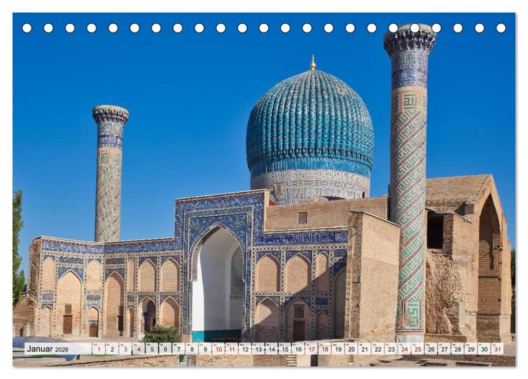 Produktbild: Usbekistan Mythos Seidenstra&szlig;e hautnah (Tischkalender 2026 DIN A5 quer), CALVENDO Monatskalender