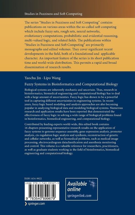 Produktbild: Fuzzy Systems in Bioinformatics and Computational Biology