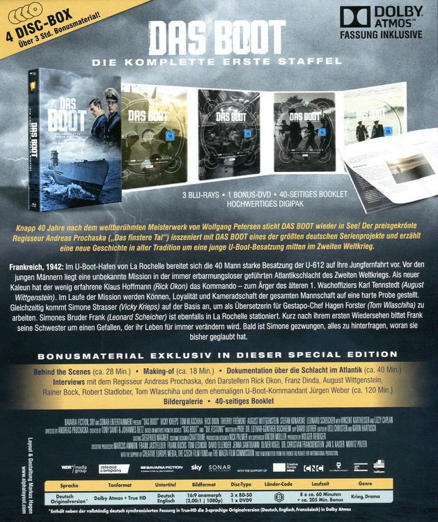 Produktbild: Das Boot - Staffel 1 - Limited Special Edition [4 BRs]
