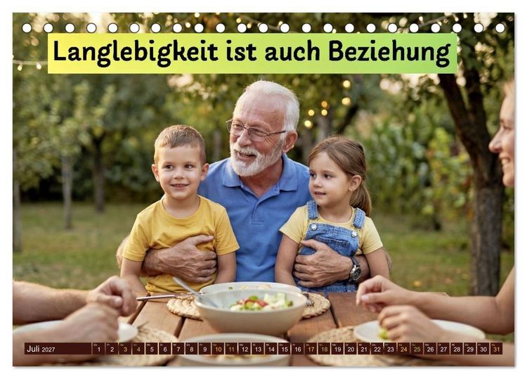 Produktbild: Longevity - Die Zukunft der Vitalit&auml;t (Tischkalender 2027 DIN A5 quer), CALVENDO Monatskalender