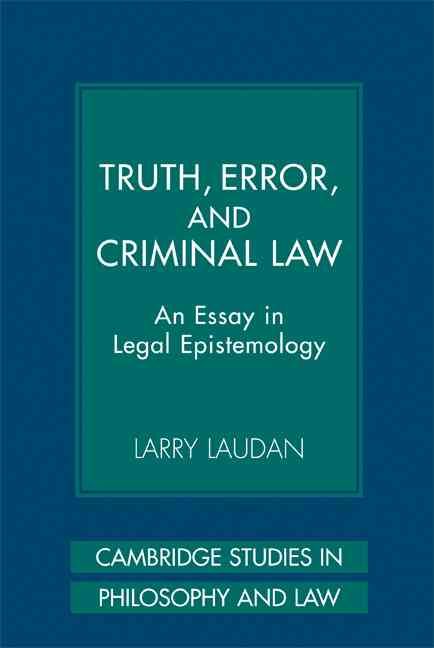 Produktbild: Truth, Error, and Criminal Law