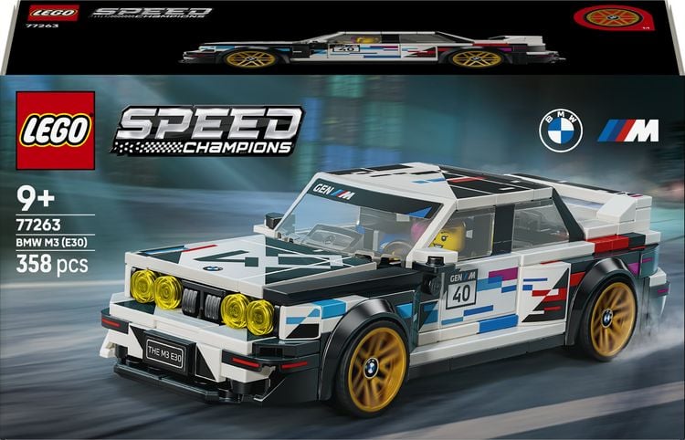 Produktbild: LEGO Speed Champions 77263 BMW M3 (E30), Bauset, BMW-Spielzeugauto mit 1 Minifigur