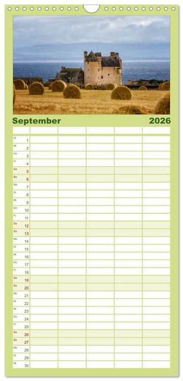 Produktbild: Familienplaner 2026 - Schottlands Castles - Zeugen der Vergangenheit mit 5 Spalten (Wandkalender, 21 x 45 cm) CALVENDO