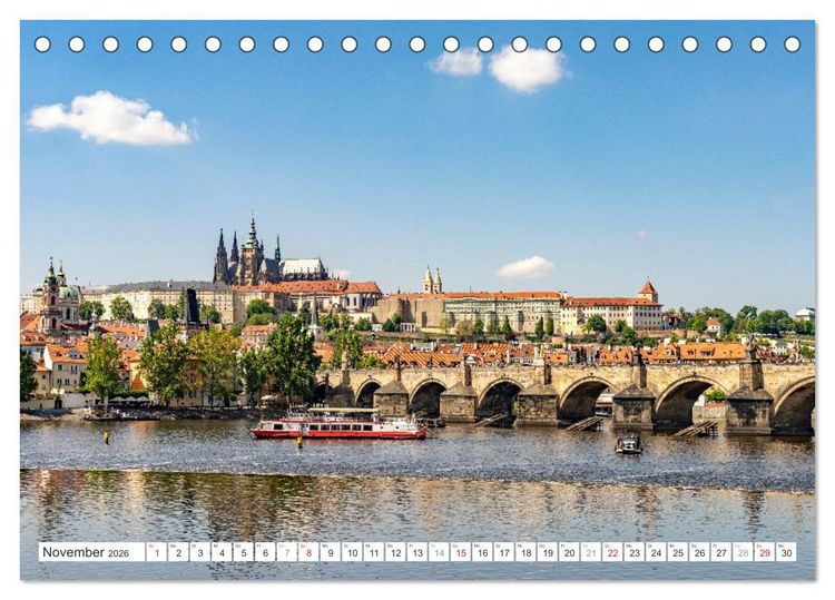 Produktbild: Tschechische Republik - Prag (Tischkalender 2026 DIN A5 quer), CALVENDO Monatskalender