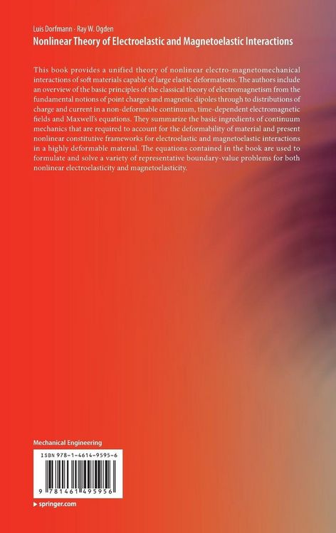 Produktbild: Nonlinear Theory of Electroelastic and Magnetoelastic Interactions