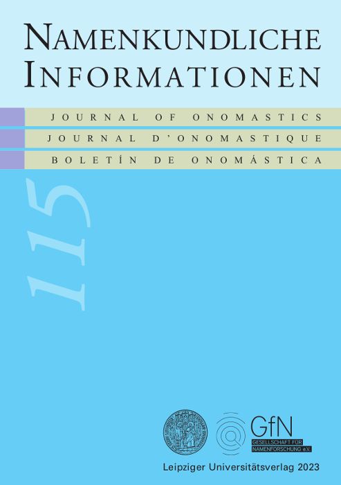 Produktbild: Namenkundliche Informationen 115