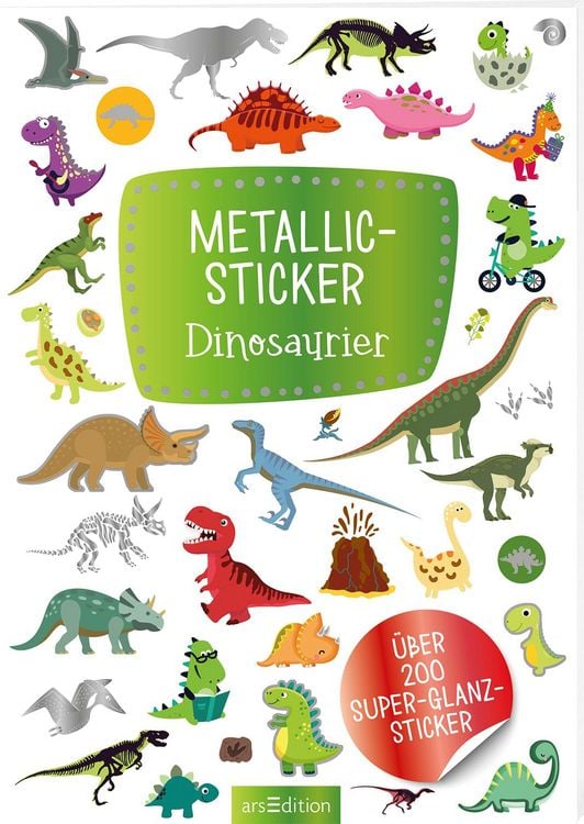 Produktbild: Metallic-Sticker – Dinosaurier