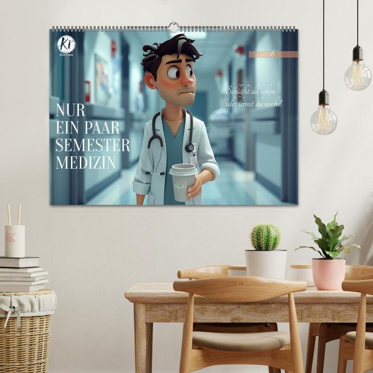Produktbild: Nur ein paar Semester Medizin (Wandkalender 2026 DIN A2 quer), CALVENDO Monatskalender