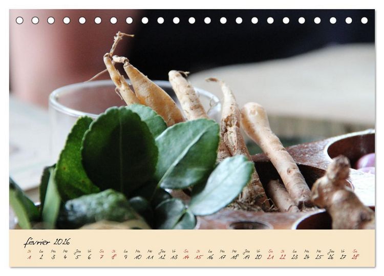 Produktbild: La cuisine Tha&iuml; (Calendrier de bureau 2026 DIN A5 vertical), CALVENDO calendrier mensuel