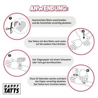 Produktbild: Happy Tatts, Kinder-Tattoos 'Mix' (125 Stk.)