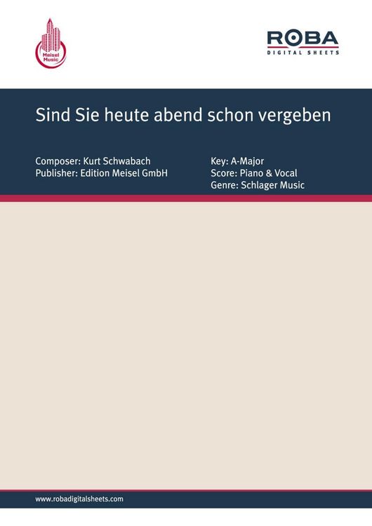 Produktbild: Sind Sie heute abend schon vergeben