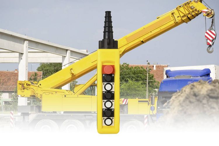 Produktbild: TRU COMPONENTS TC-13599184 TC-A6913 H&auml;ngetaster mit NOT-Aus-Schalter 1St.