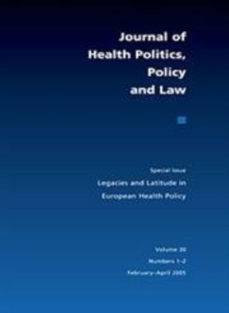 Produktbild: Wilsford, D: Legacies and Latitude in European Health Policy