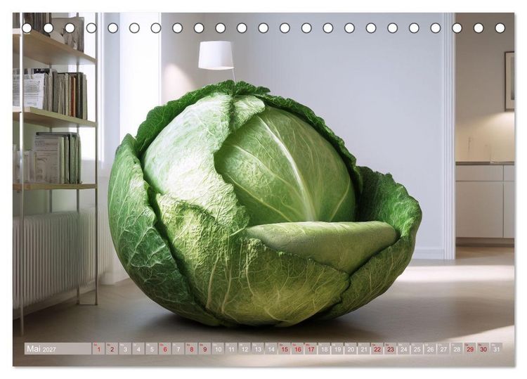 Produktbild: Vegitecture. Fotorealistische Visionen architektonischer Details (Tischkalender 2027 DIN A5 quer), CALVENDO Monatskalender