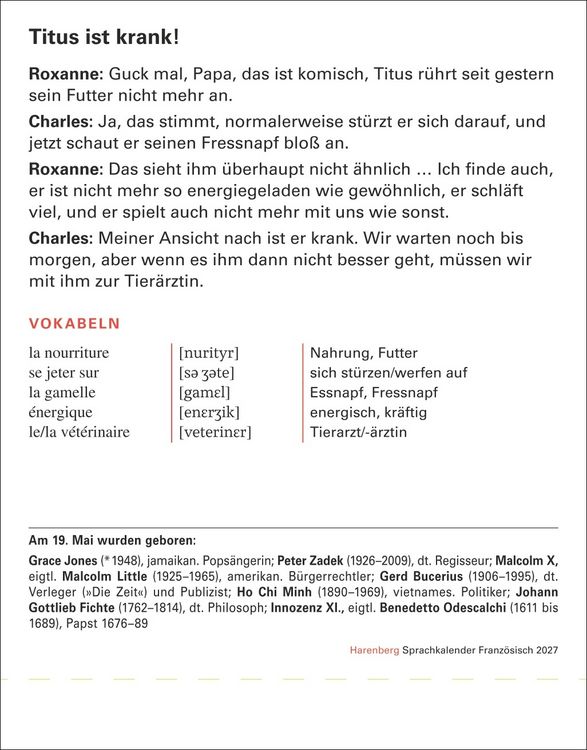 Produktbild: Franz&ouml;sisch Sprachkalender 2027 - Franz&ouml;sisch lernen leicht gemacht - Tagesabrei&szlig;kalender